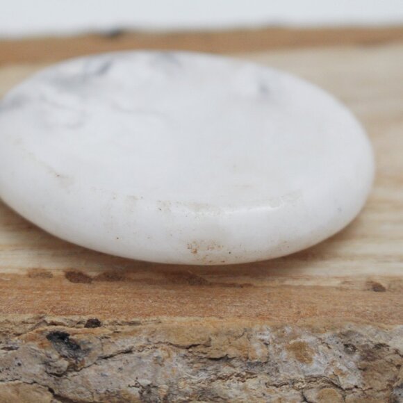 White Howlite Pocket Worry Stone - Picture 5 of 12